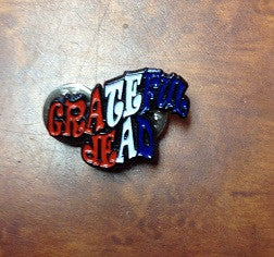 Grateful Dead Red White and Blue Hat Pin - HalfMoonMusic