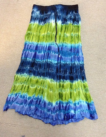 Striped Tie Dye Skirt - HalfMoonMusic