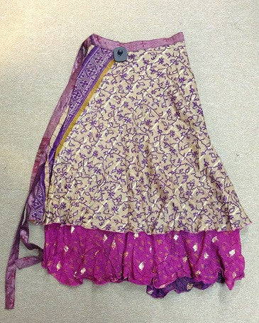 Purple and Gold Wrap Skirt - HalfMoonMusic