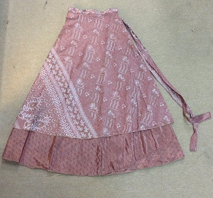 Purple Aztec Pattern Wrap Skirt - HalfMoonMusic