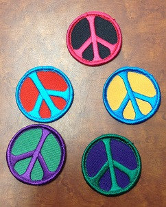 Assorted Peace Sign Patches - HalfMoonMusic