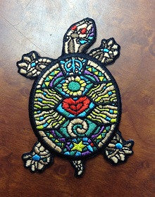 Stained Glass Turtle Patch - HalfMoonMusic
