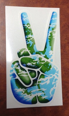 Earth Peace Hand Sticker - HalfMoonMusic