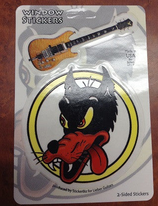 Jerry's Wolf Guitar sticker - HalfMoonMusic