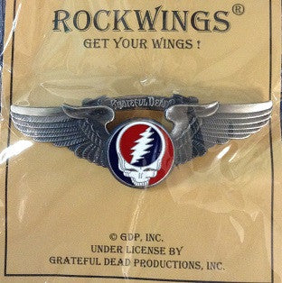 Large Steal Your Face Wings Hat Pin - HalfMoonMusic