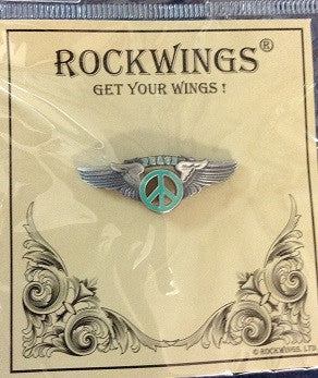 Green Peace Wings Hat Pin - HalfMoonMusic