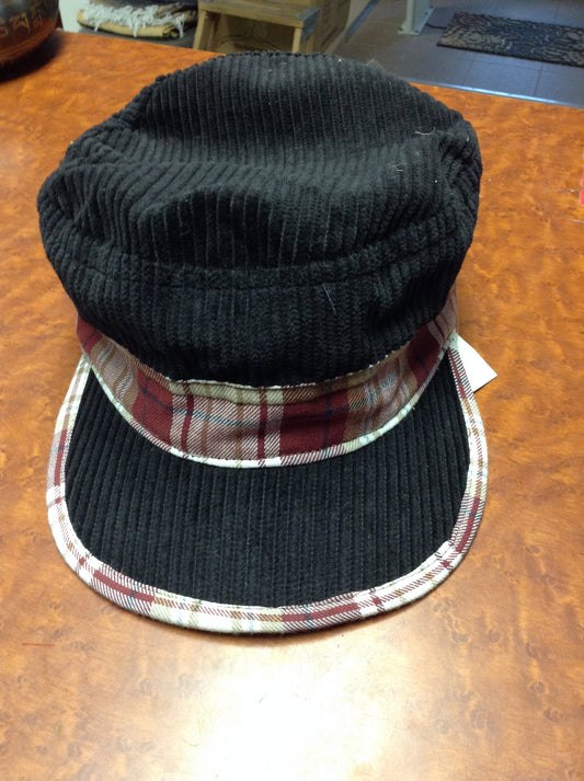 Corduroy Plaid Cadet Hat - HalfMoonMusic