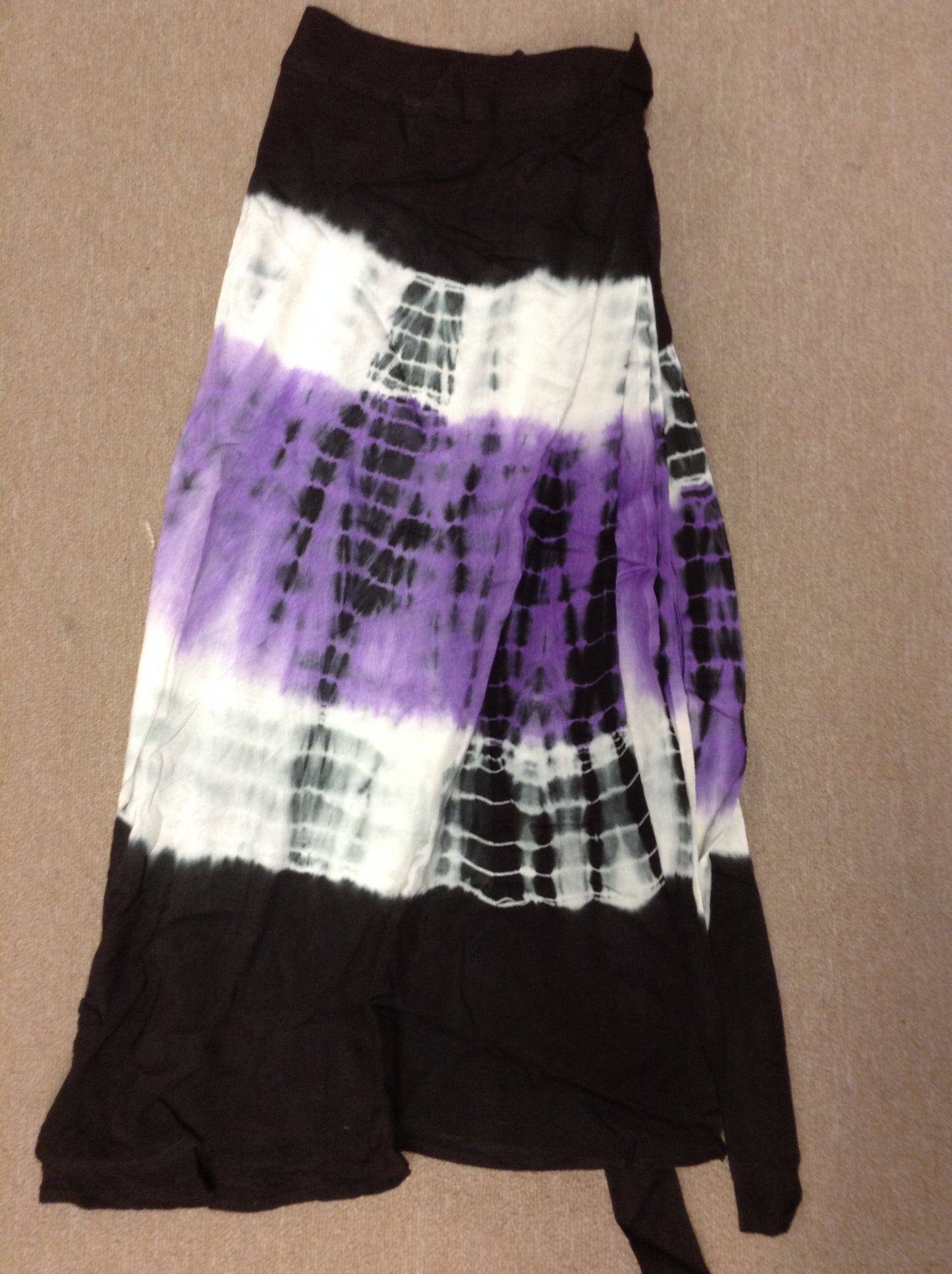 Assorted Rayon Tie Dye Wrap Skirt - HalfMoonMusic