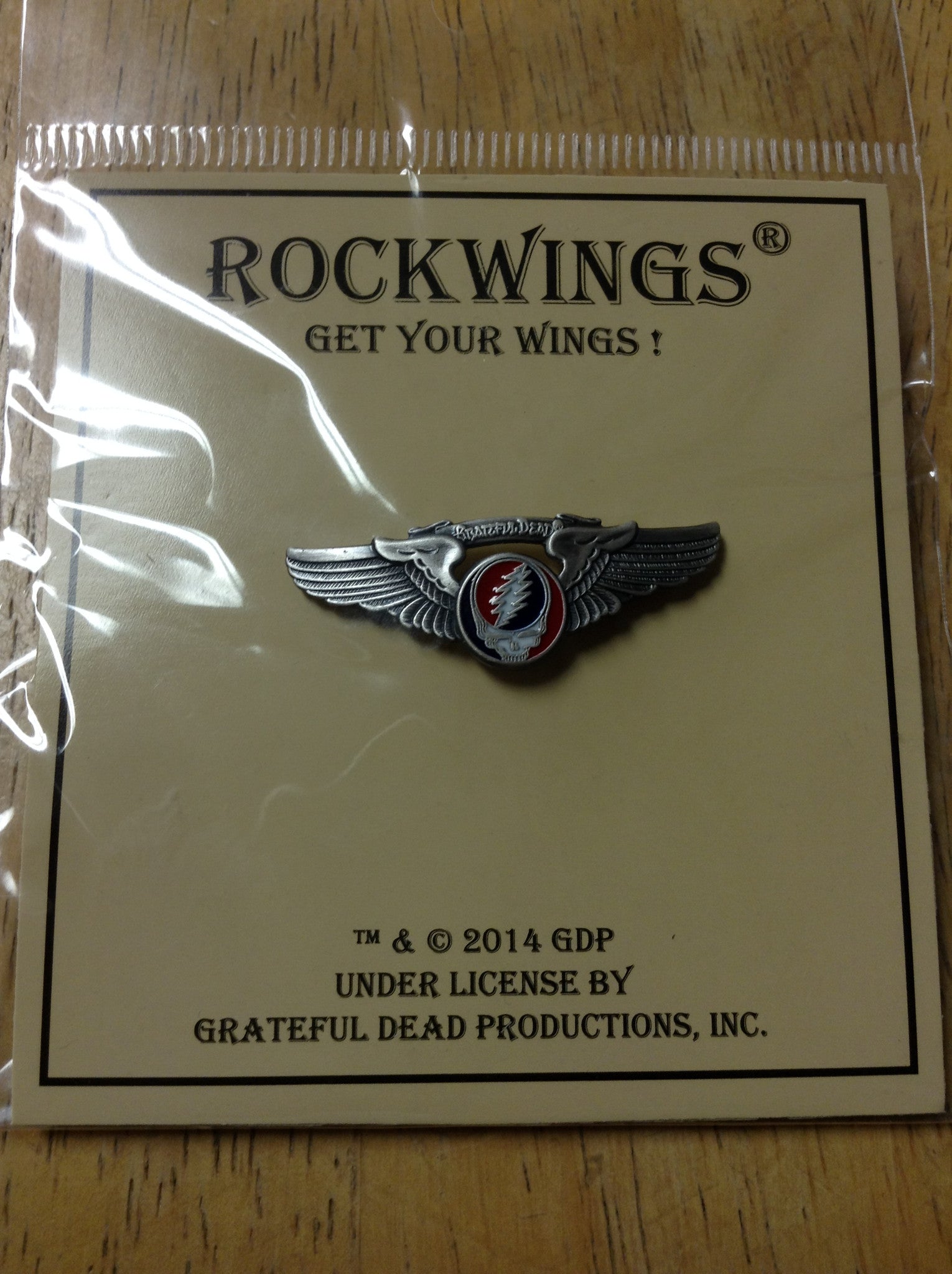 Small Steal Your Face Wings Hat Pin - HalfMoonMusic