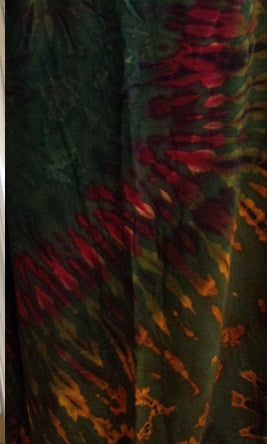 Women's Rayon Tie Dye Maxi Skirt - HalfMoonMusic