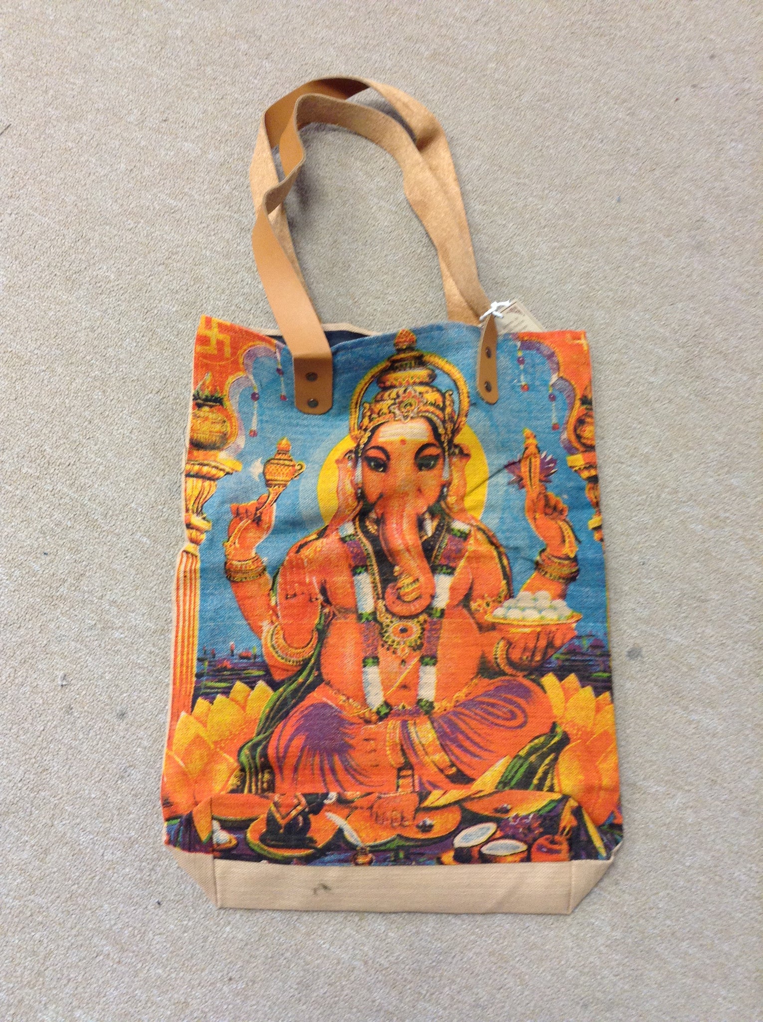 Cotton Bag With Ganesh - HalfMoonMusic