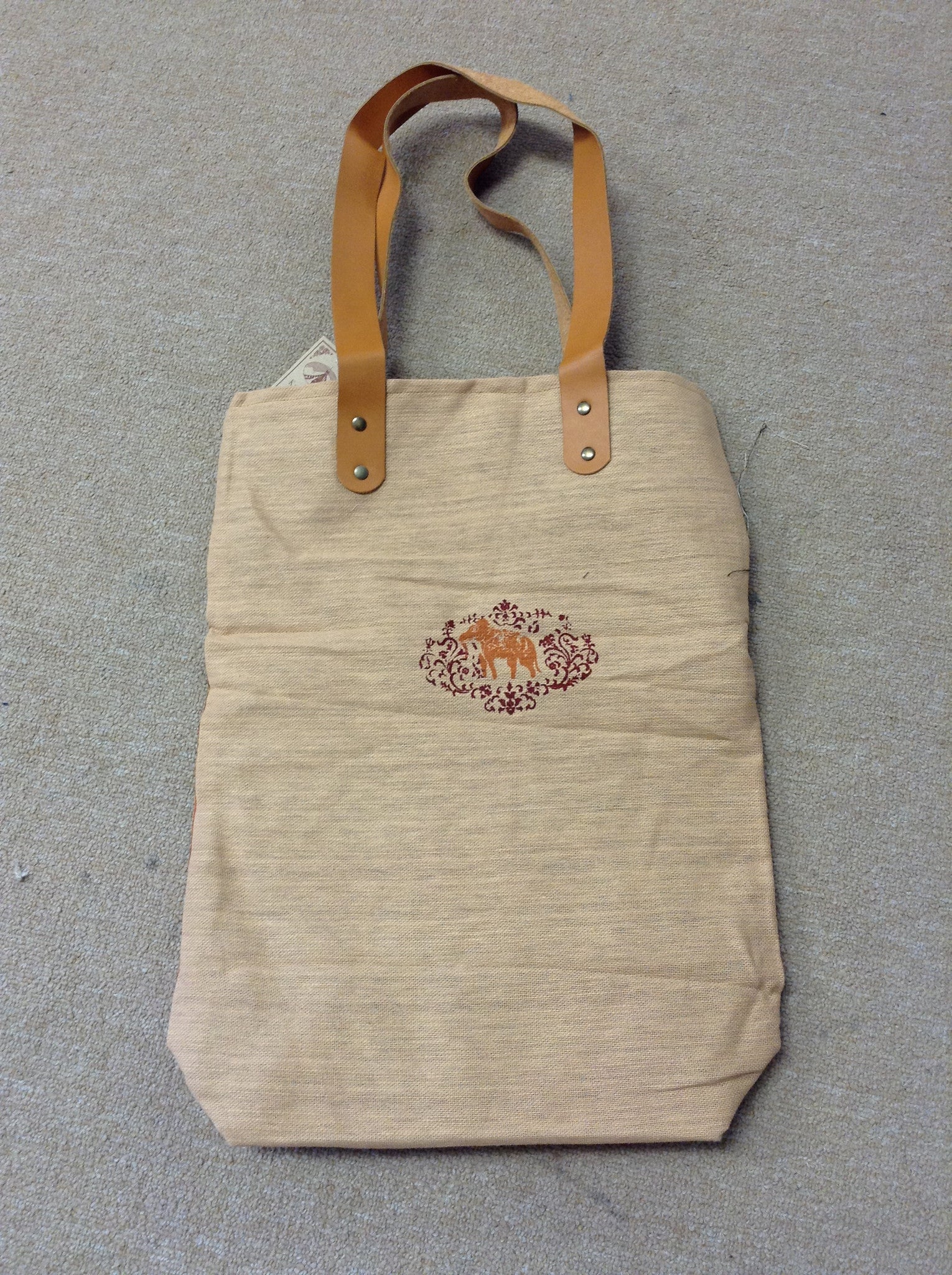 Cotton Bag With Elephant - HalfMoonMusic