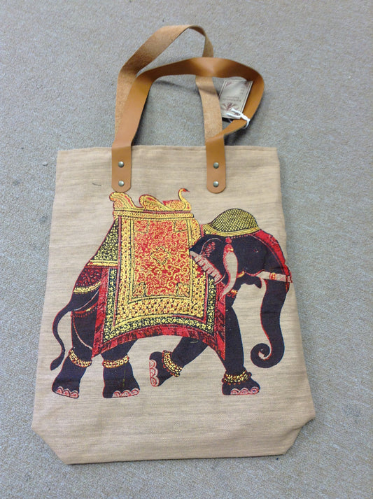 Cotton Bag With Elephant - HalfMoonMusic
