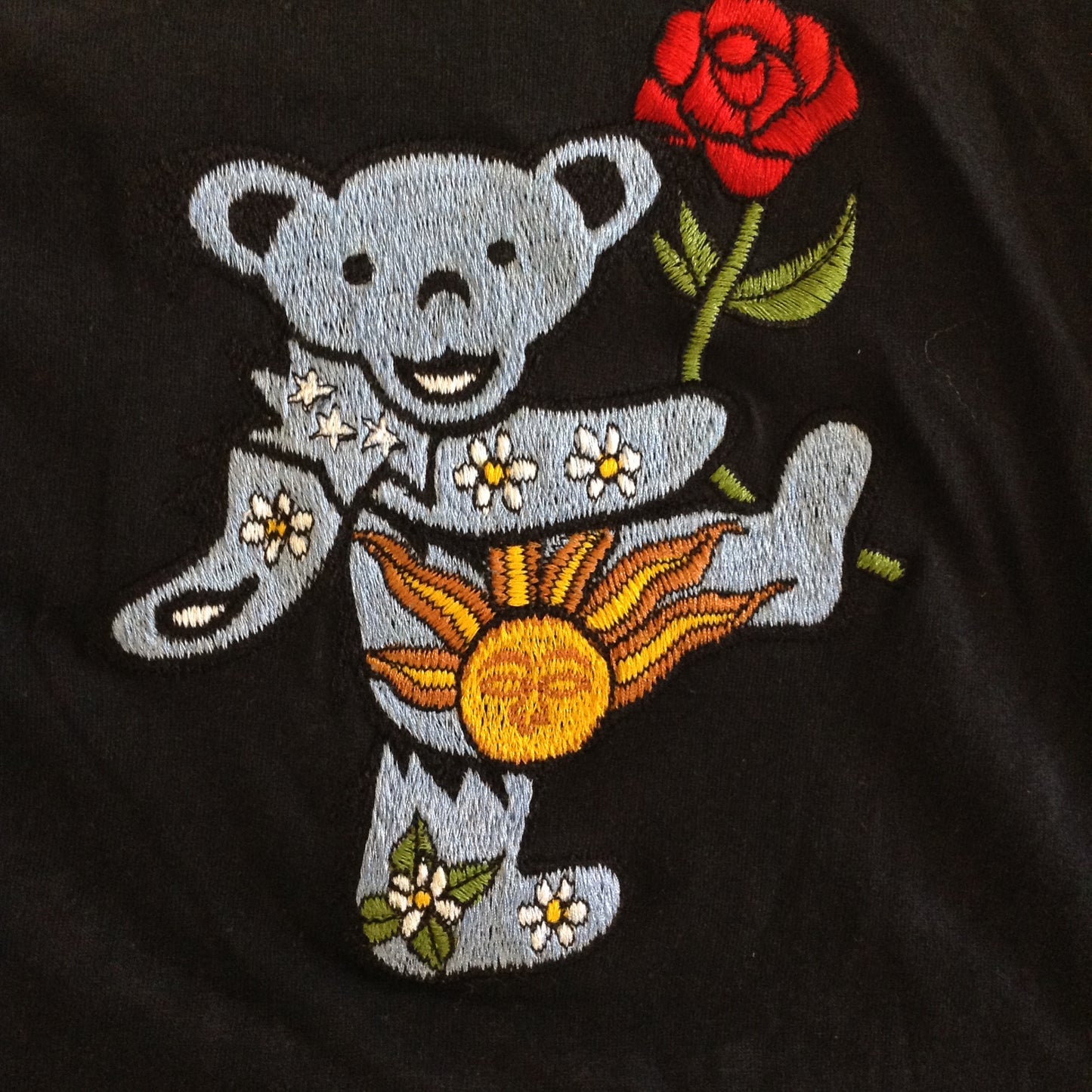 Women's Rose Bear Embroidered Velcro Skirt - HalfMoonMusic