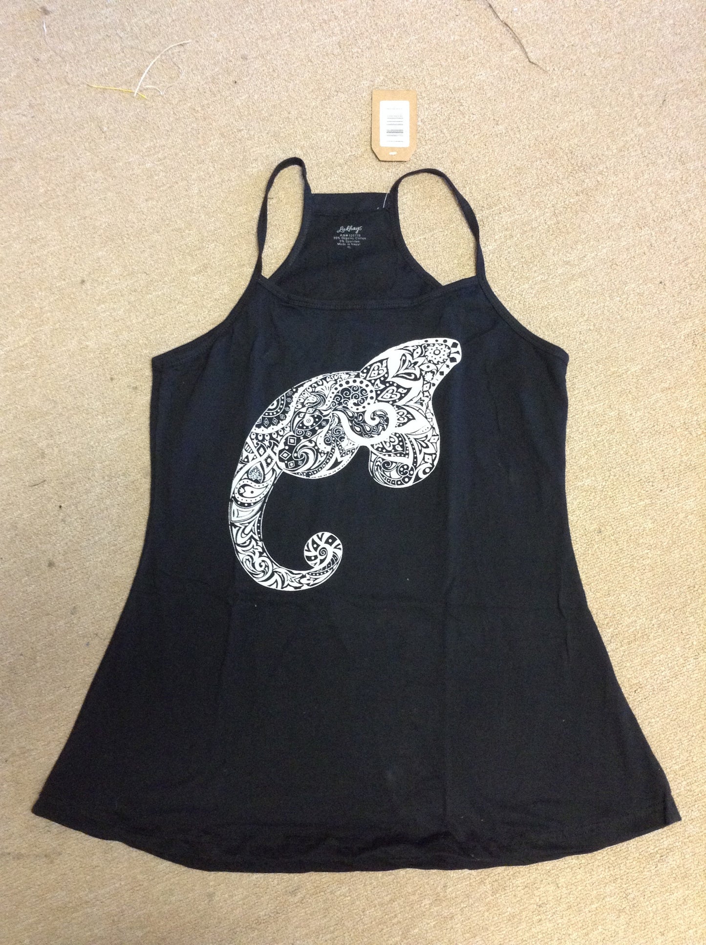 Elephant Trunk Love Organic Womens Tops - HalfMoonMusic