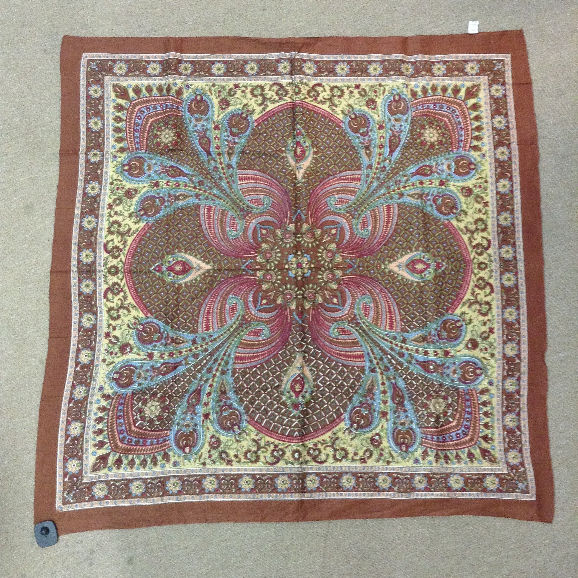 Paisley Silk Square Scarf - HalfMoonMusic