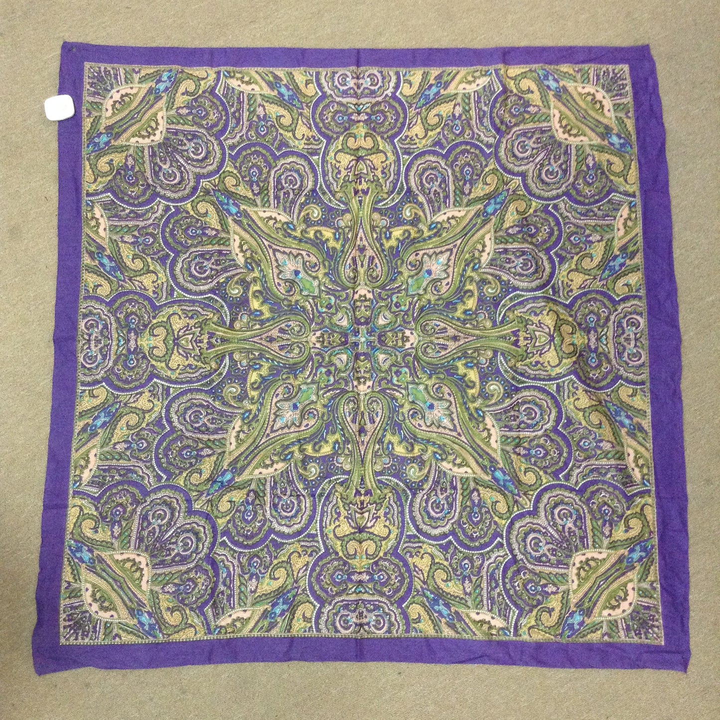 Paisley Silk Square Scarf - HalfMoonMusic