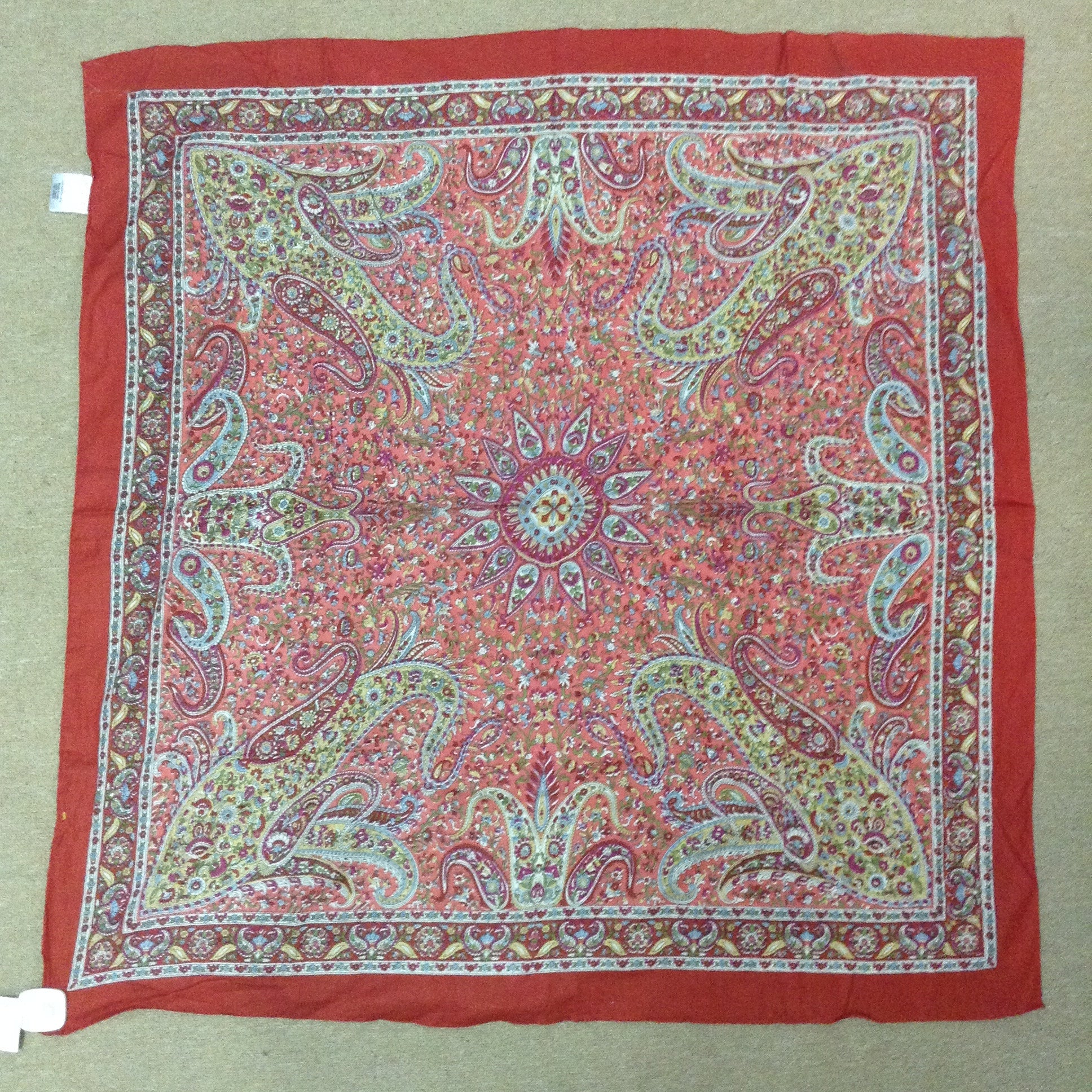 Paisley Silk Square Scarf - HalfMoonMusic