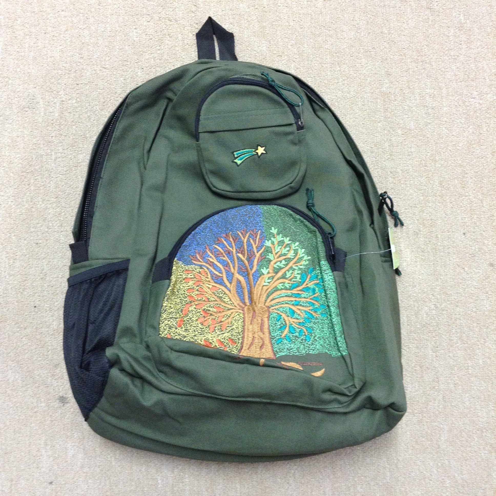 Tree and Four Seasons with Shooting Star Backpack - HalfMoonMusic
