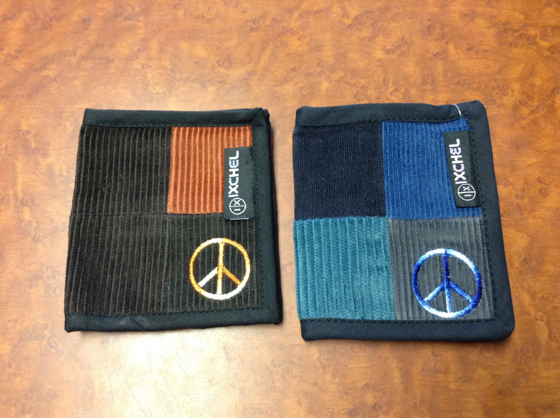 Peace Patch Two Fold Corduroy Wallet - HalfMoonMusic