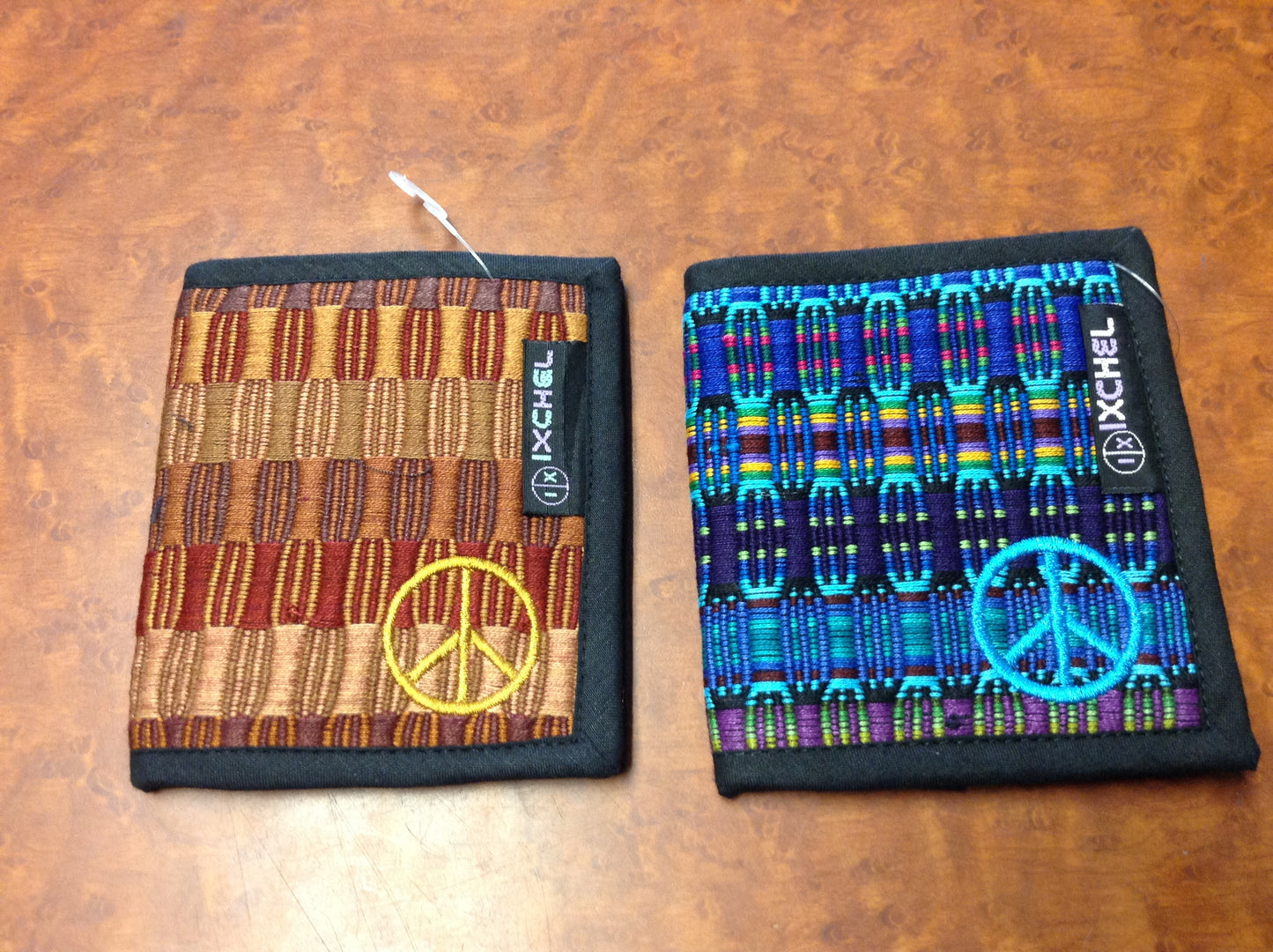 Peace Patch Hand Brocaded Two Fold Wallet - HalfMoonMusic
