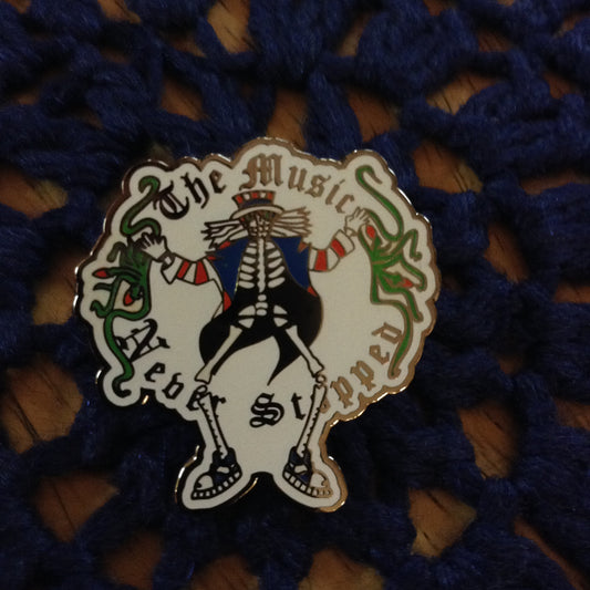 Uncle Sam Music Never Stopped Hat Pin - HalfMoonMusic