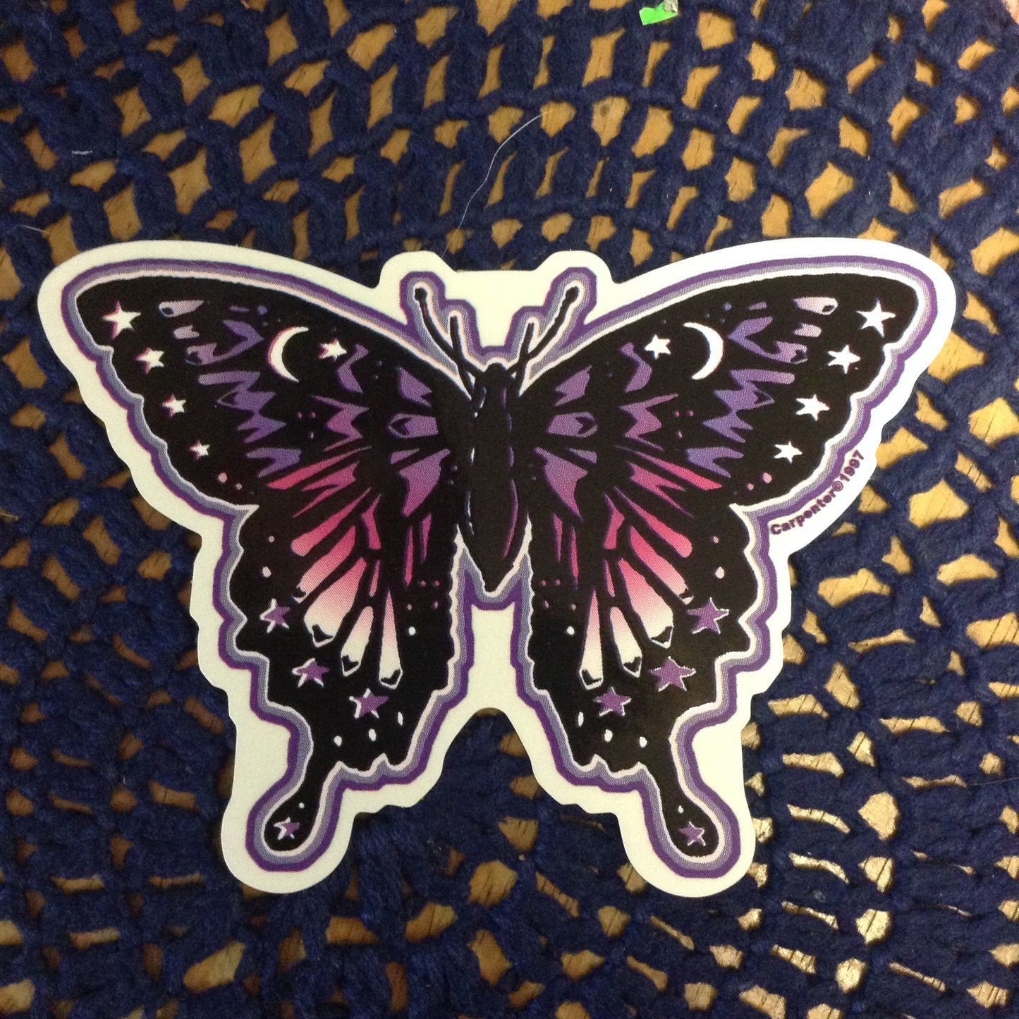 Crecent Moon Butterfly Sticker - HalfMoonMusic