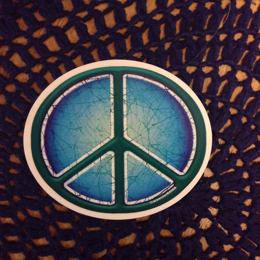 Batik Peace Sign Sticker - HalfMoonMusic