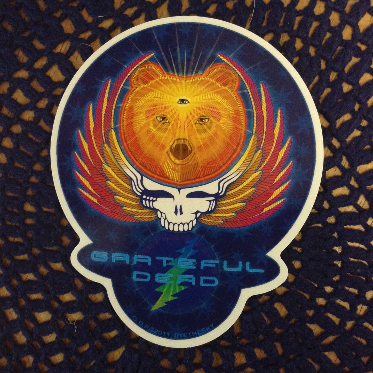 Grateful Dead Bear SYF Wings Sticker - HalfMoonMusic