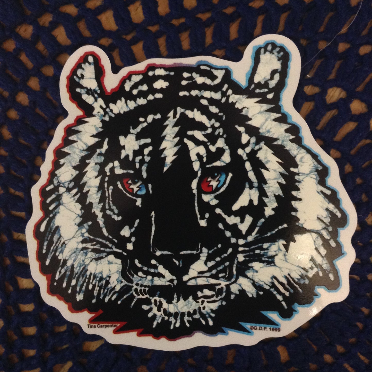 Grateful Dead Tiger SYF Eyes Sticker - HalfMoonMusic