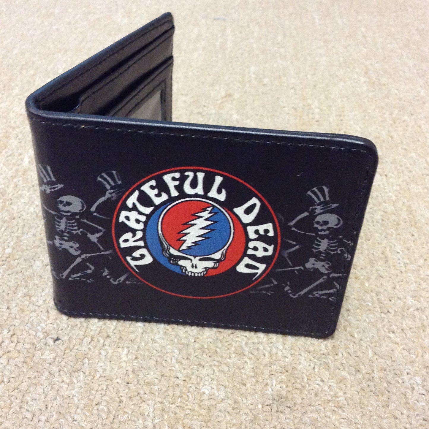 Grateful Dead Steal Your Face with Skeletons Bi-Fold Wallet - HalfMoonMusic