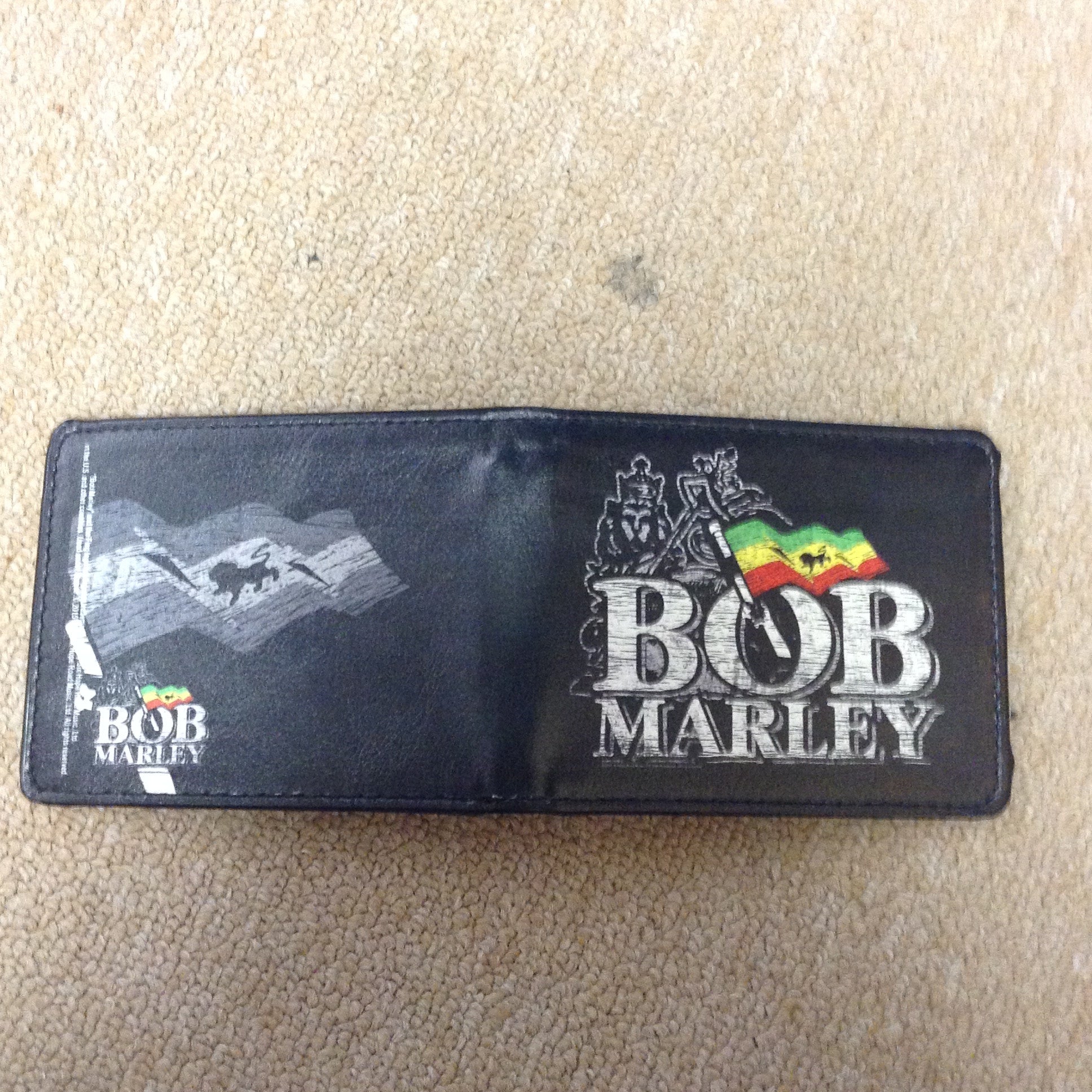 Bob Marley Rasta Flag Bi-Fold Wallet - HalfMoonMusic