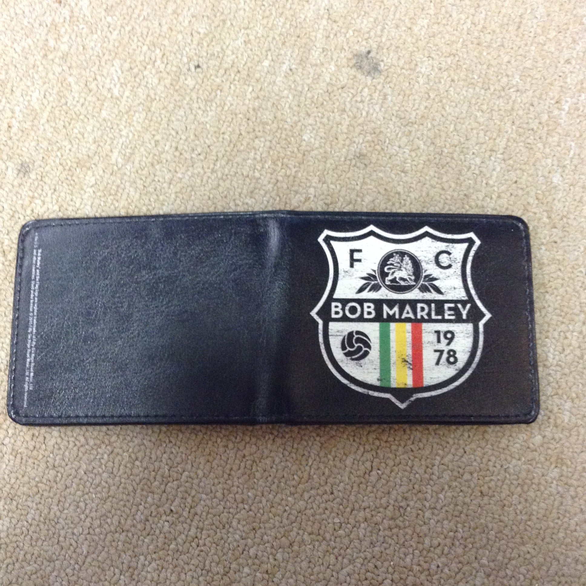 Bob Marley Soccer Badge Bi-Fold Wallet - HalfMoonMusic