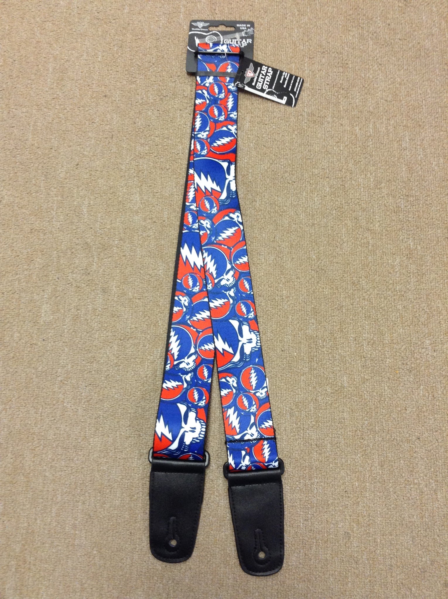 Steal Your Face Collage Guitar Strap - HalfMoonMusic