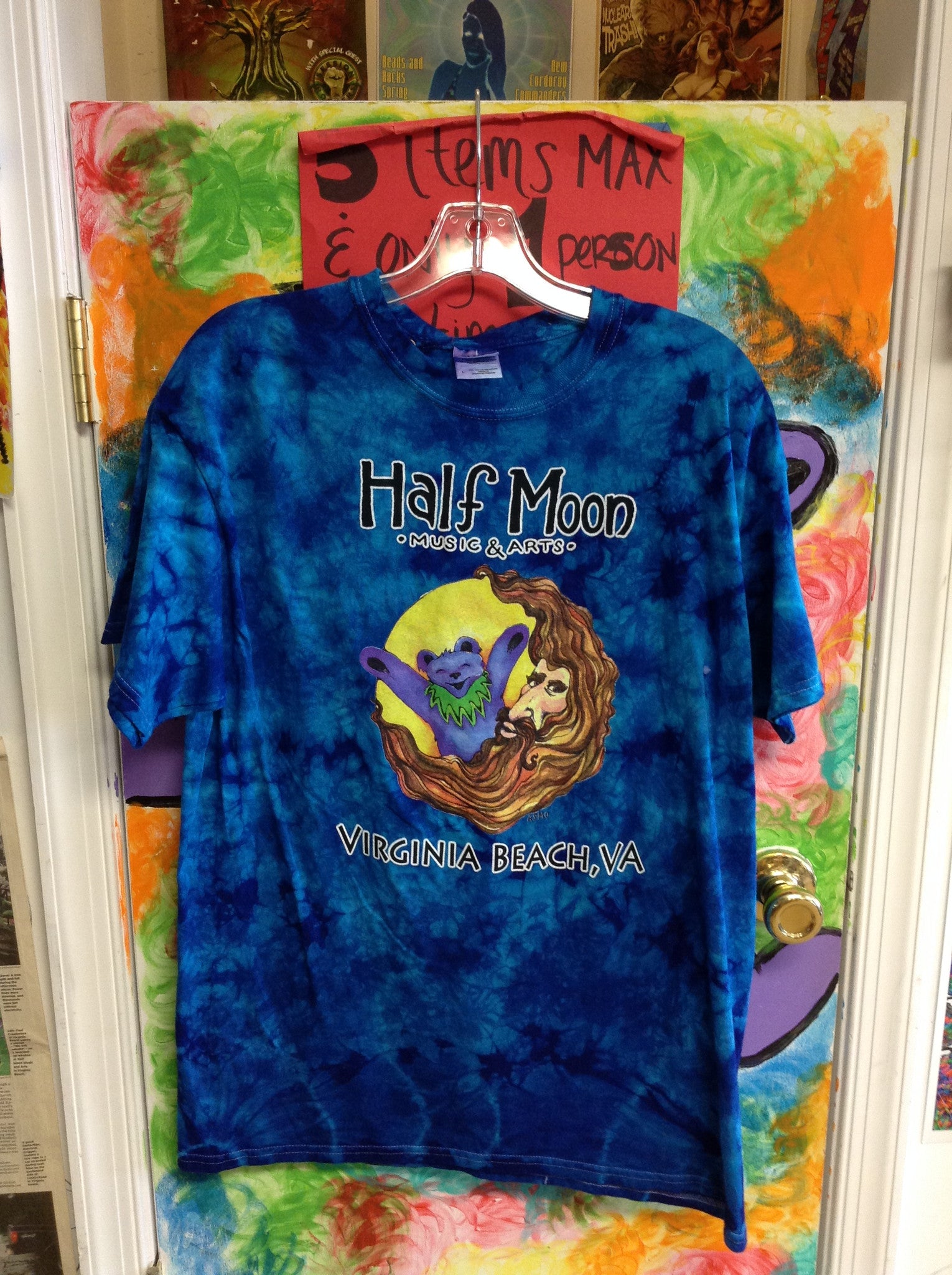 Tie-Dye Half Moon Logo T-Shirts - HalfMoonMusic