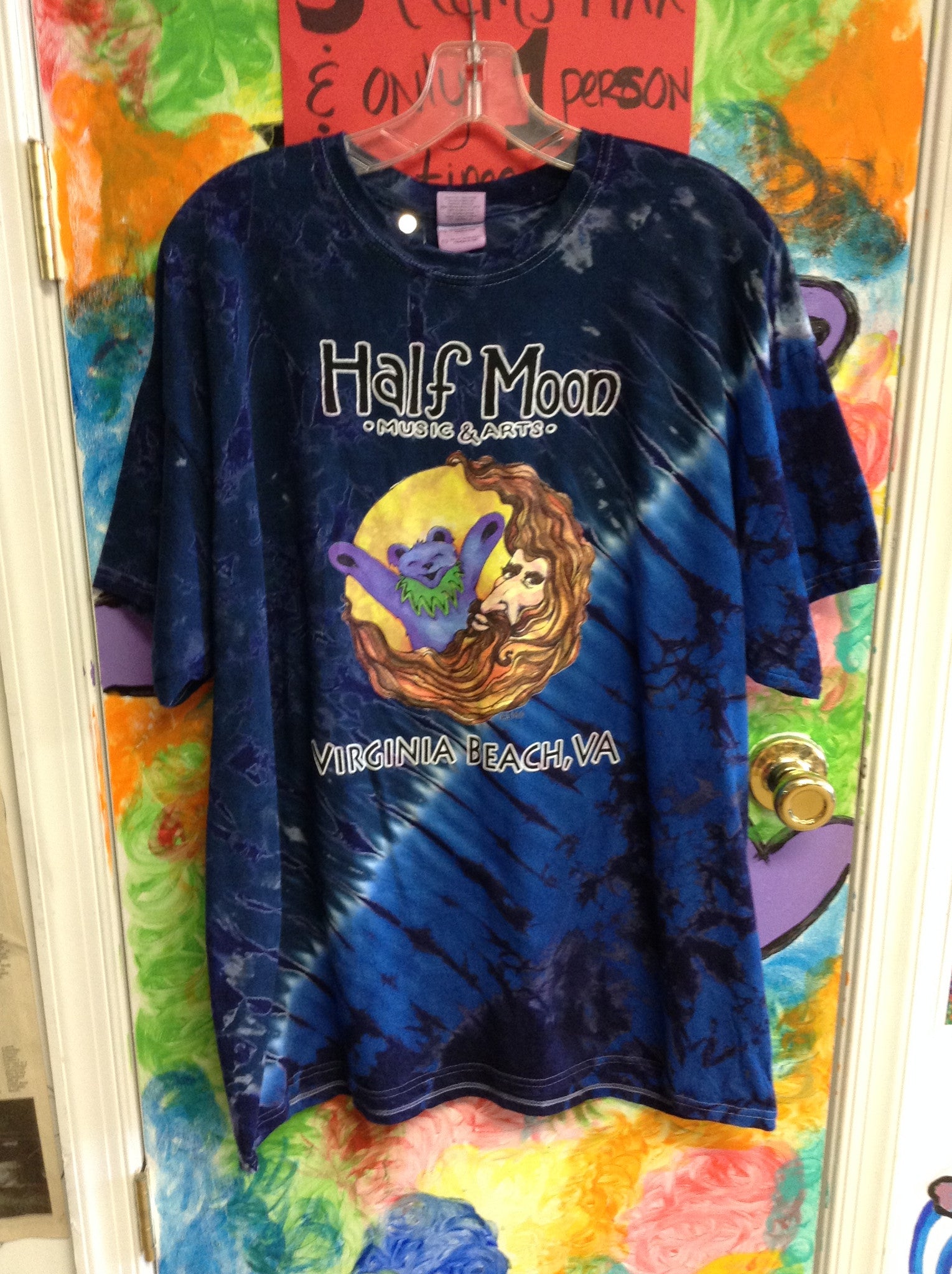 Tie-Dye Half Moon Logo T-Shirts - HalfMoonMusic