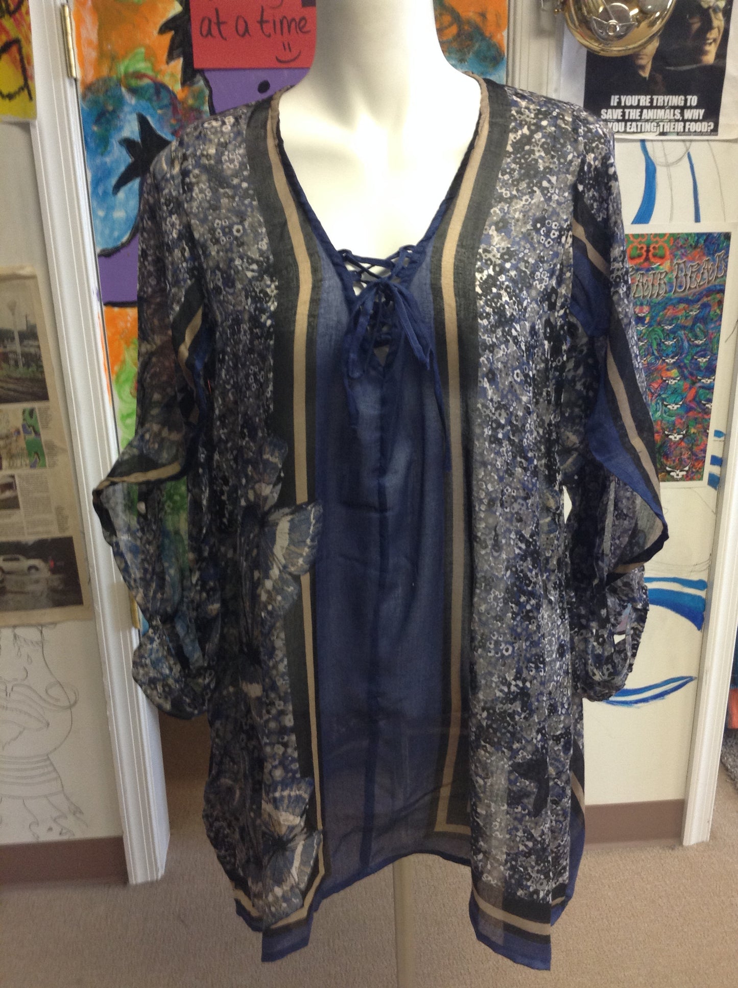 Sweet Caroline Flowy Tunic - HalfMoonMusic