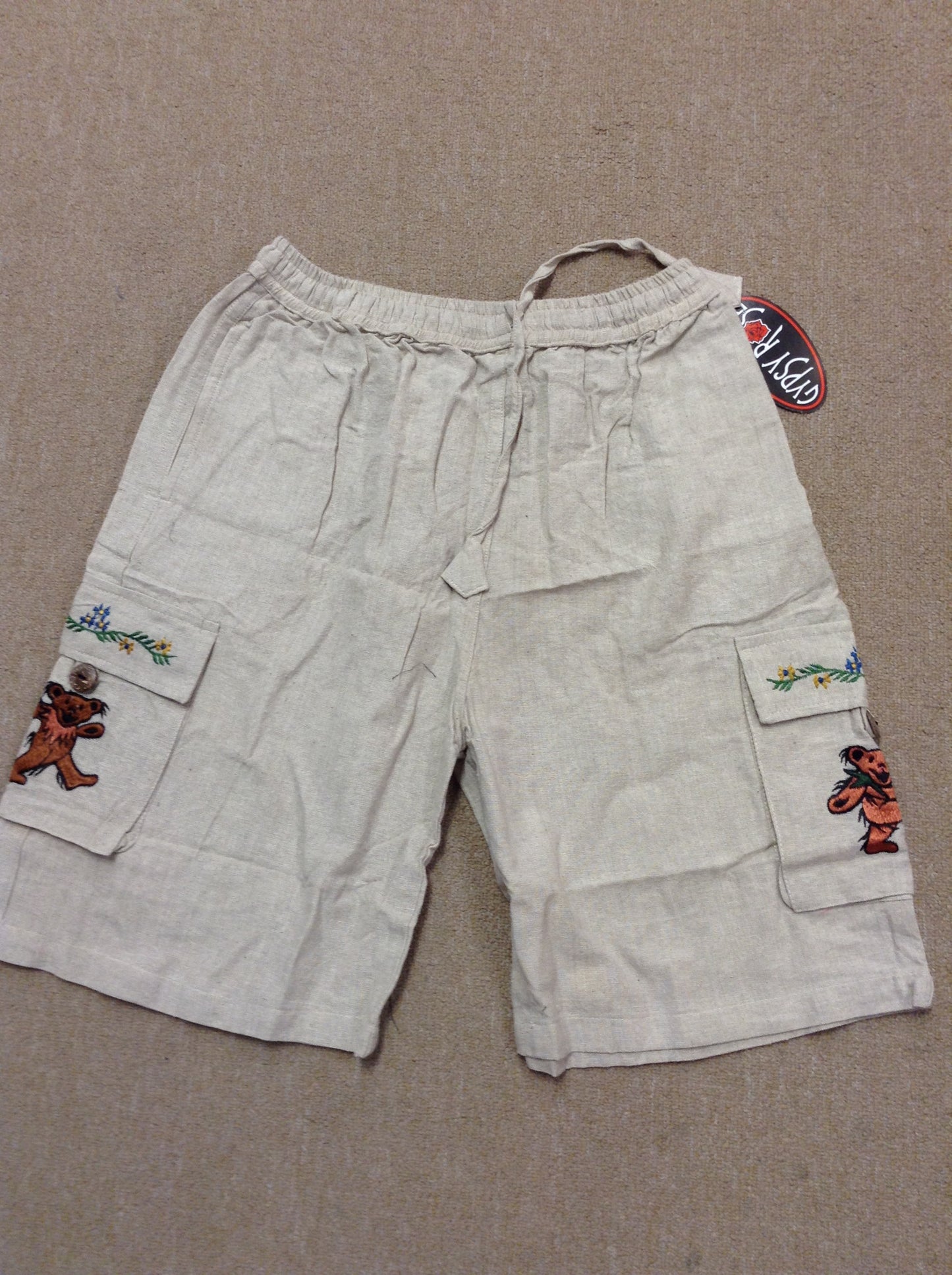 Grateful Dead Bear Cargo Shorts - HalfMoonMusic