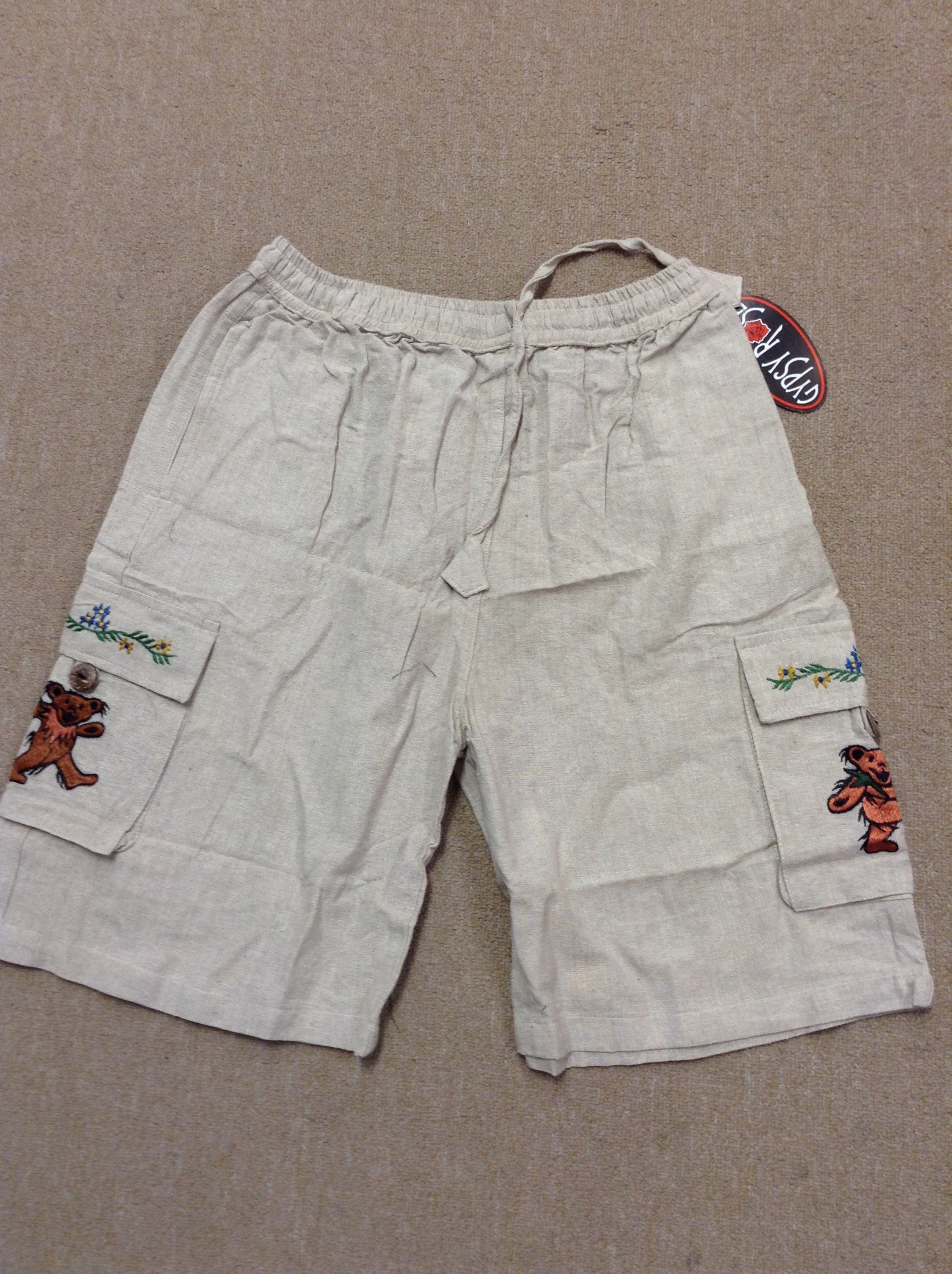 Grateful Dead Bear Cargo Shorts - HalfMoonMusic