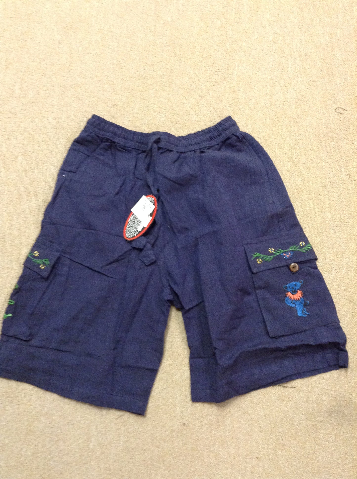 Grateful Dead Bear Cargo Shorts - HalfMoonMusic