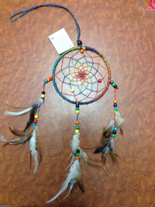 Single Circle Rainbow Dream Catcher - HalfMoonMusic