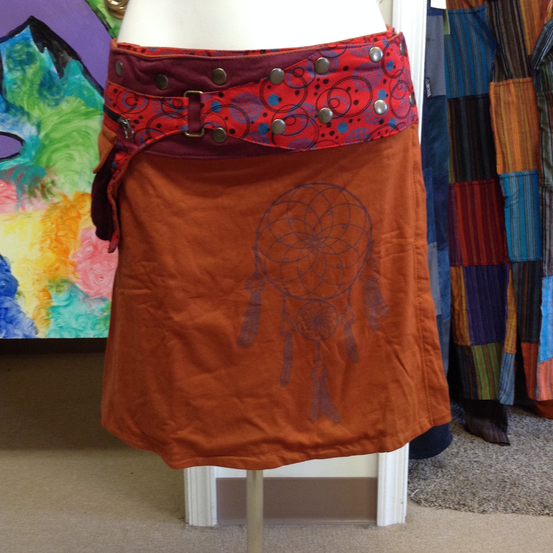 Dream Catcher Skirt with Pocket - HalfMoonMusic