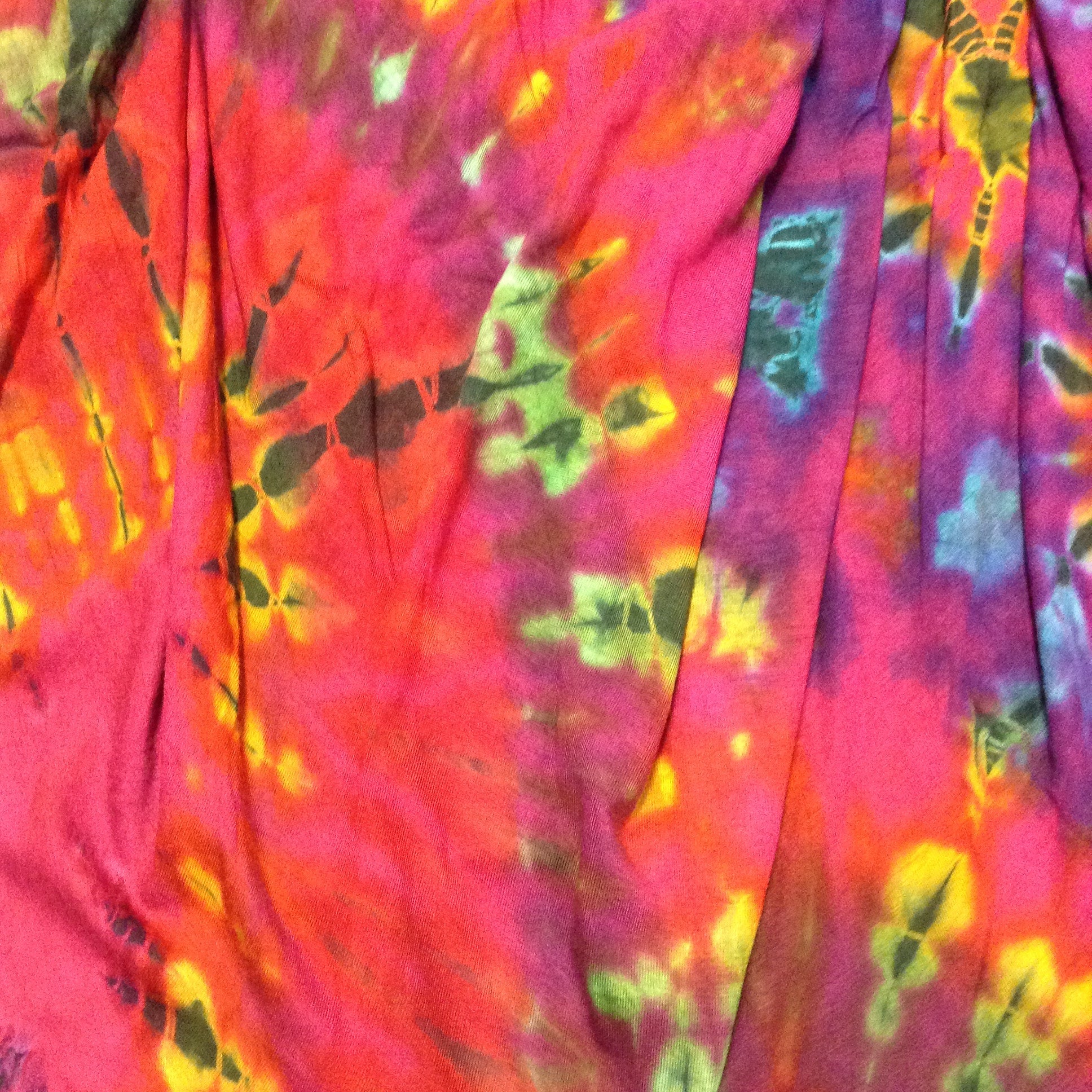 Women's Tie Dye Cap Sleeve T-shirt - HalfMoonMusic