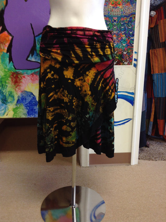 Faux Wrap Skirt with Black Trim - HalfMoonMusic