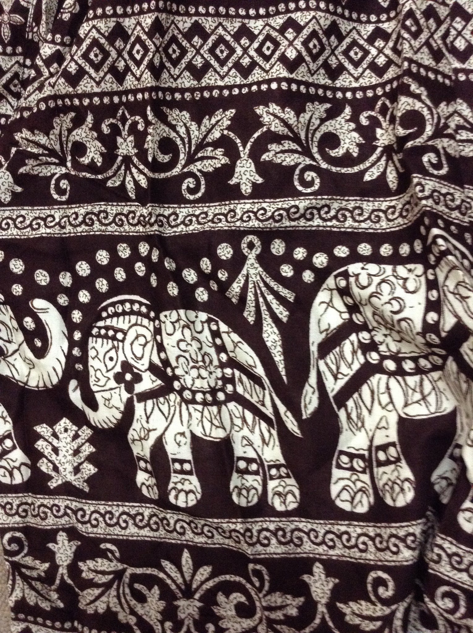 Elephant Rayon Harem Pants with Drawstring - HalfMoonMusic