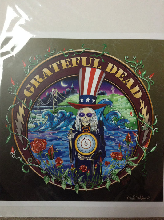 Grateful Dead Father Time Mike Dubois Art Print - HalfMoonMusic