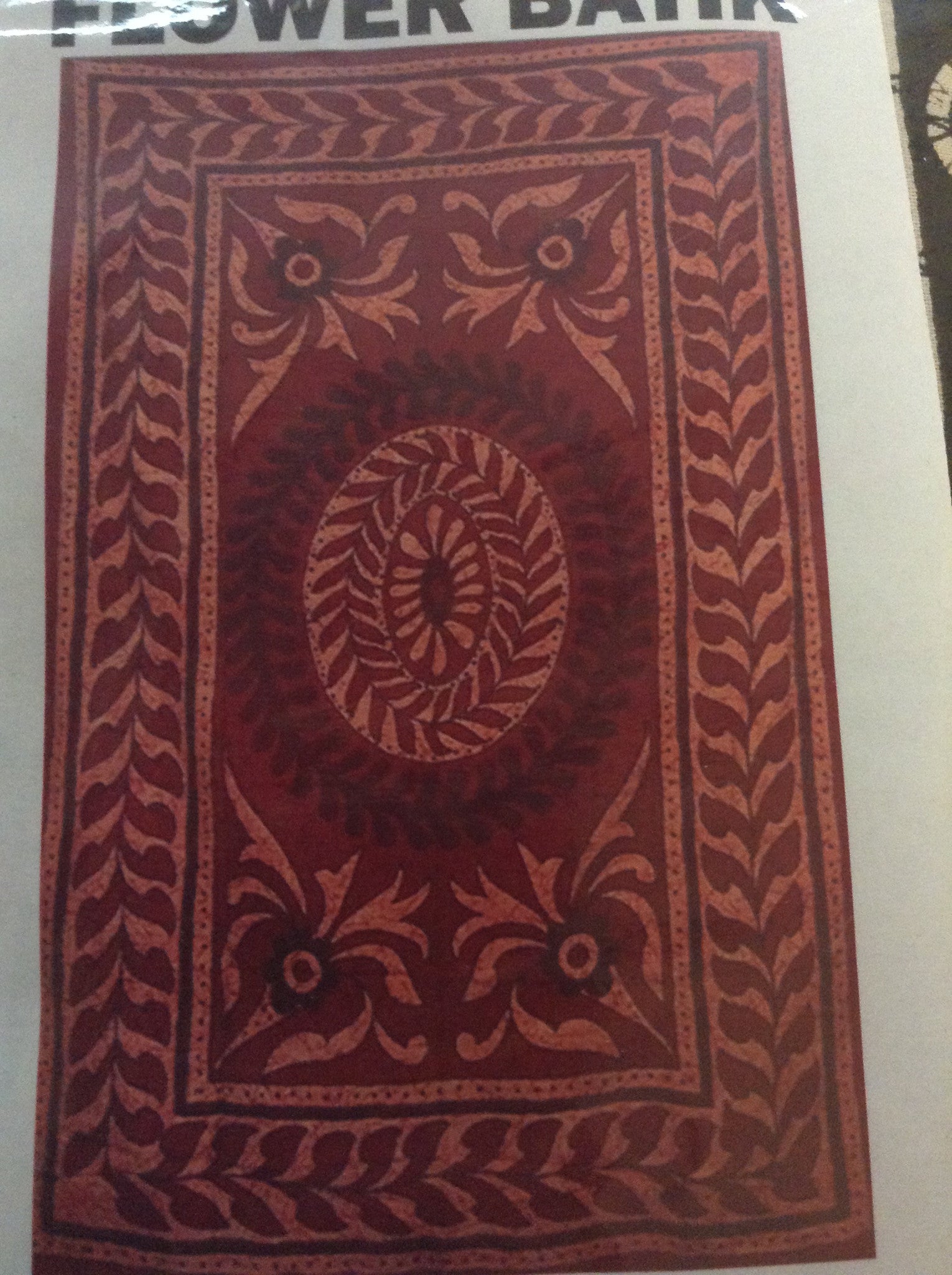 Flower Batik Tapestry - HalfMoonMusic