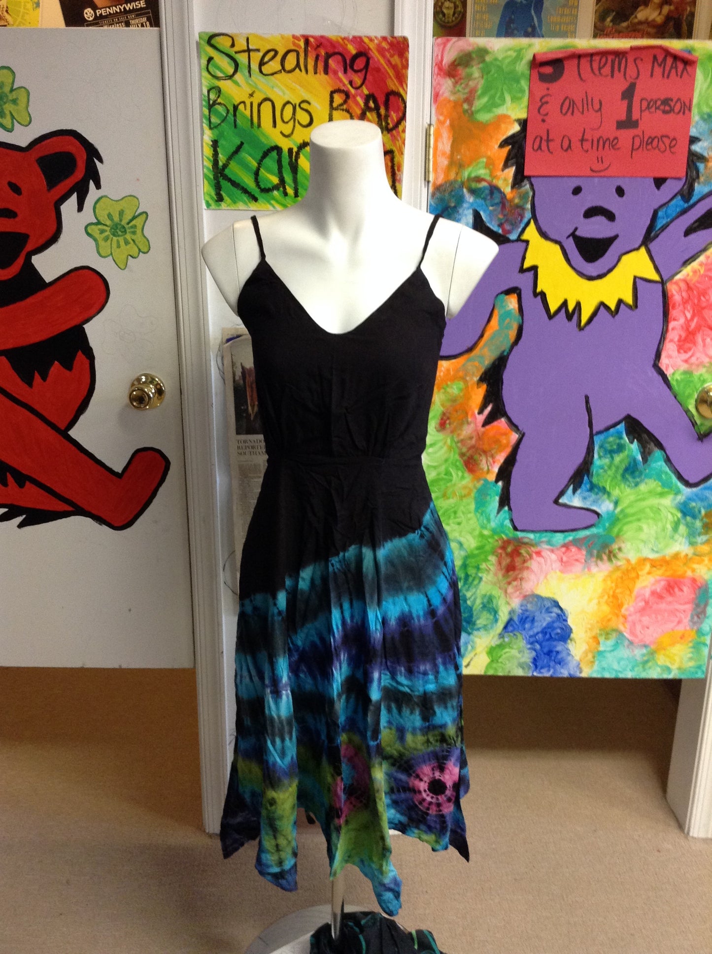 Women's Tie Dye Fairy Dress - HalfMoonMusic