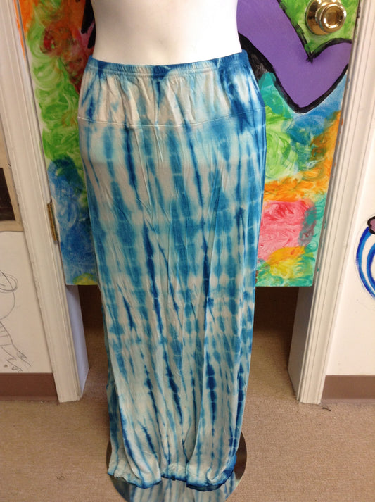 Tie Dye Side Slit Maxi Skirt - HalfMoonMusic