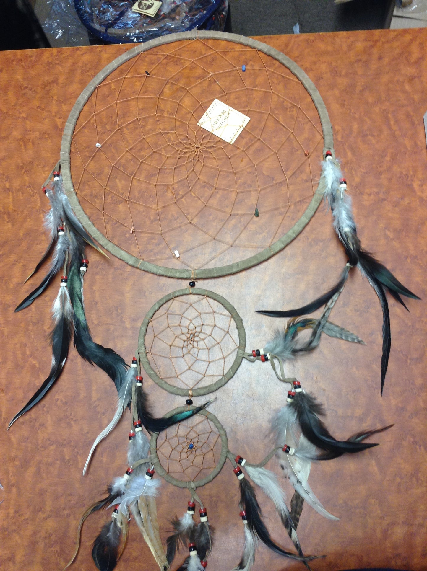 Extra Large Triple Dream Catcher - HalfMoonMusic